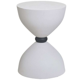 Τραπεζάκι Βοηθητικό 3-50-282-0013 Φ28x40cm White-Black Inart