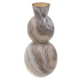 Βάζο Marble Effect 3-70-650-0051 Φ16x33cm Multi Inart Μέταλλο