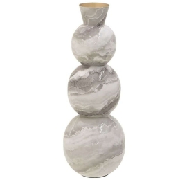 Βάζο Marble Effect 3-70-650-0050 Φ18x50cm Multi Inart Μέταλλο