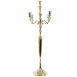 Κηροπήγιο 5 Θέσεων 3-70-388-0404 120cm Gold Inart Μέταλλο