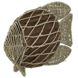 Διακοσμητικό Ψάρι 3-70-717-0015 35x12x27cm Natural-Brown Inart Ψάθα