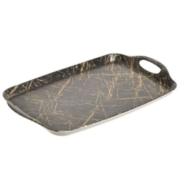 Δίσκος Σερβιρίσματος 6-70-496-0013 47x31x2cm Black-Gold Click Πλαστικό
