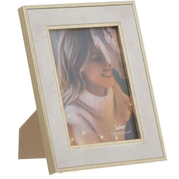 Κορνίζα Βελούδινη 6-30-467-0034 15x20cm Cream-Gold Click Βελούδο, Μέταλλο