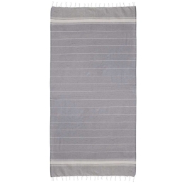 Πετσέτα Θαλάσσης Pestemal 5-46-807-0059 Grey-White Ble Θαλάσσης 100% Βαμβάκι