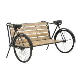Παγκάκι Ποδήλατο 3-50-695-0014 180x140x95cm Natural-Black Inart Διθέσιος