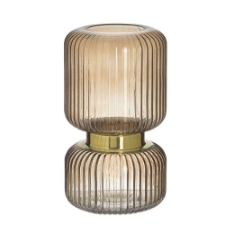 Βάζο Γυάλινο 3-70-151-0611 Φ13x26cm Somon-Gold Inart Γυαλί