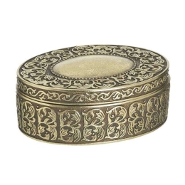 Διακοσμητικό Κουτί 3-70-446-0112 12x10x4cm Gold Inart Ρητίνη
