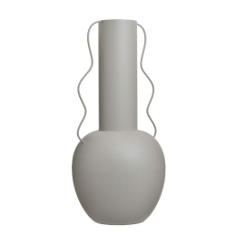 Βάζο Μεταλλικό 3-70-787-0007 26x56 Light Grey Inart Μέταλλο