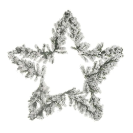 Γιρλάντα - Αστέρι Χιονισμένο 2-85-125-0034 60x60cm (360Tips) White-Green Inart