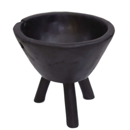 Μπολ Tripto 0490114 (25x25x25) Black Soulworks Ξύλο