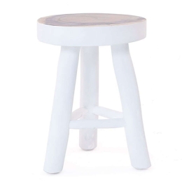 Σκαμπό Branch 0300019 (29x45) White Soulworks Ξύλο