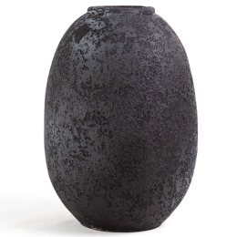 Βάζο Siso Nic 0630058 27x27x40cm Black Soulworks Κεραμικό