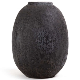 Βάζο Siso Nic 0630060 22x22x31cm Black Soulworks Κεραμικό