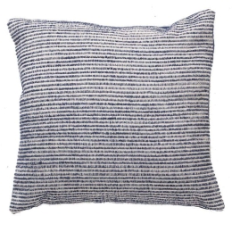 Μαξιλαροθήκη Διακοσμητική Lotus Handwoven 0610005 Ivory-Blue Soulworks 50Χ50 100% Βαμβάκι