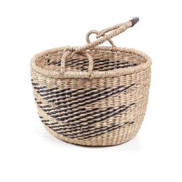 Καλάθι Διακοσμητικό Sandal L 0680062 35x35x20cm Black-Natural Soulworks Seagrass