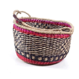 Καλάθι Διακοσμητικό Storm XL 0680066 40x40x22cm Fuchsia-Multi Soulworks Seagrass