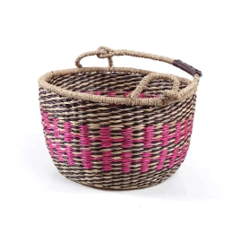 Καλάθι Διακοσμητικό Tide L 0680072 35x35x20cm Fuchsia-Multi Soulworks Seagrass
