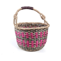 Καλάθι Διακοσμητικό Tide S 0680074 25x25x16cm Fuchsia-Multi Soulworks Seagrass