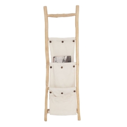 Θήκη Περιοδικών Genaro 50x4.5x150 0060192 Natural Soulworks Ξύλο,Ύφασμα