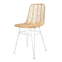 Καρέκλα Marea 0300090 43.5x59x82 White-Natural  Soulworks