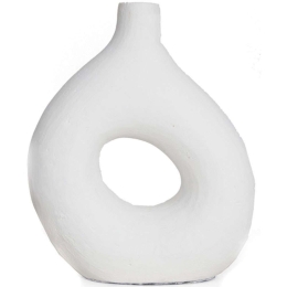 Διακοσμητικό Βάζο Origen 0750008 30x11x33cm White Soulworks Πηλός