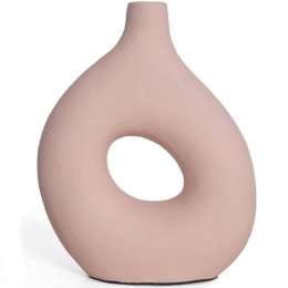 Διακοσμητικό Βάζο Origen 0750010 30x11x33cm Pink Soulworks Πηλός