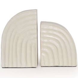 Βιβλιοστάτης Book End White 0750022 14x9x22cm White Soulworks Πηλός