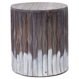 Τραπέζι Βοηθητικό Village 300086 40x40x45cm Brown-White Soulworks
