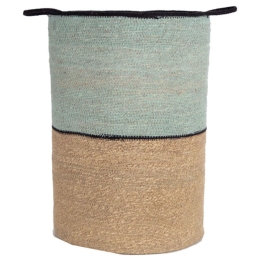 Καλάθι Iker 840003 36x36x56cm Large Natural-Blue Soulworks Seagrass