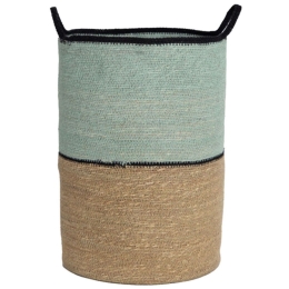 Καλάθι Iker 840005 30x30x45cm Small Natural-Blue Soulworks Seagrass