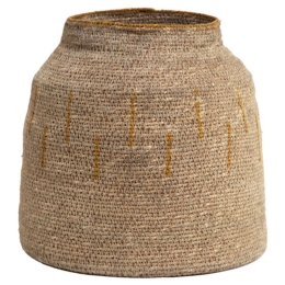 Καλάθι Playa 840023 24x24x24cm Natural-Yellow Soulworks Seagrass