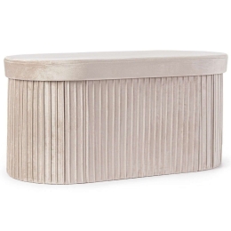 Σκαμπό Με Αποθηκευτικό Χώρο Jocelyn 0730184 76x38cm Beige