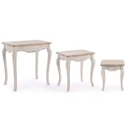 Ζιγκόν Clarisse (Σετ 3Τμχ) 0745806 32x32x36/45x35x48/60x40x60cm White