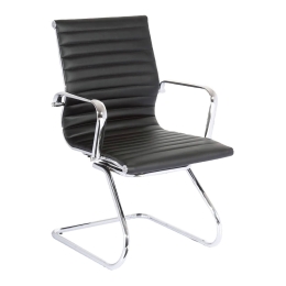 Καρέκλα Υποδοχής BF4400V Black EO237 55x58x92 cm Σετ 2τμχ
