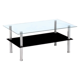 Τραπεζάκι Daniel Clear-Black  ΕΜ9554 103X63X43 cm