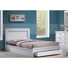 Κρεβάτι Life White EM3632,1 207X118X93 cm Ημίδιπλο Μελαμίνη