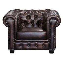 Πολυθρόνα Chesterfield Brown 689 E9574,1 103X92X72 cm Δέρμα