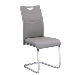 Καρέκλα Croft Cappucino ΕΜ914,2 43X58X97 cm Σετ 4τμχ Μέταλλο,Τεχνόδερμα