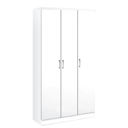 Ντουλάπα Life White E824 90X42X180 cm Τρίφυλλη Μελαμίνη