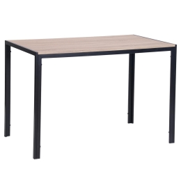 Τραπέζι  Gabo ΕΜ827 Sonoma/Βαφή Μαύρη 120x70cm Mdf,Μέταλλο