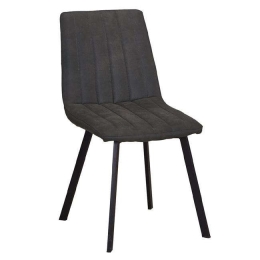 Καρέκλα Μεταλλική Betty ΕΜ791,1 Suede Anthracite Σετ 4τμχ Μέταλλο,Ύφασμα