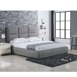 Κρεβάτι Maxim Ε8080,3  Ύφασμα Grey Διπλό Ξύλο,Ύφασμα