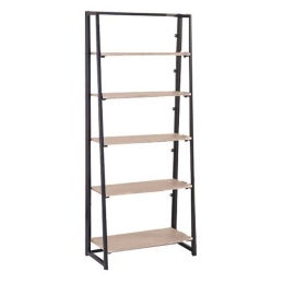 Ραφιέρα ΕΟ427 64x32x153cm Black-Sonoma Mdf,Μέταλλο
