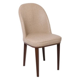 Καρέκλα Tex ΕΜ164,3 47x60x90cm Wallnut/Linen Pu Beige Σετ 4τμχ Μέταλλο,Τεχνόδερμα