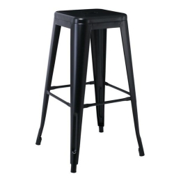 Σκαμπό Bar Relix Ε5190,1W 43x43x76cm Black Μέταλλο
