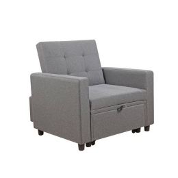 Πολυθρόνα-Κρεβάτι Imola Light Grey Ε9921,12 100x102x92 Ξύλο,Ύφασμα