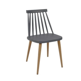 Καρέκλα Lavida Anthracite ΕΜ139,4 43x48x77cm Σετ 4τμχ Μέταλλο,Πολυπροπυλένιο