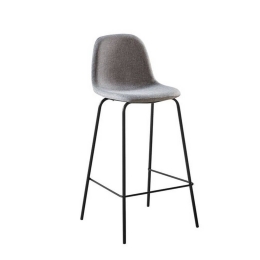 Σκαμπό Μπαρ Celina Black Grey ΕΜ902,1 47x51x97cm Σετ 4τμχ Μέταλλο,Ύφασμα