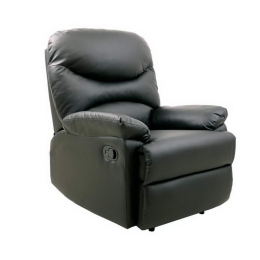 Πολυθρόνα Relax Luisa Ε9780,4P 80x90x99cm Black Τεχνόδερμα