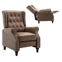 Πολυθρόνα Relax Chester Ε7119,1 78x85x104cm Antique Brown Ξύλο,Ύφασμα